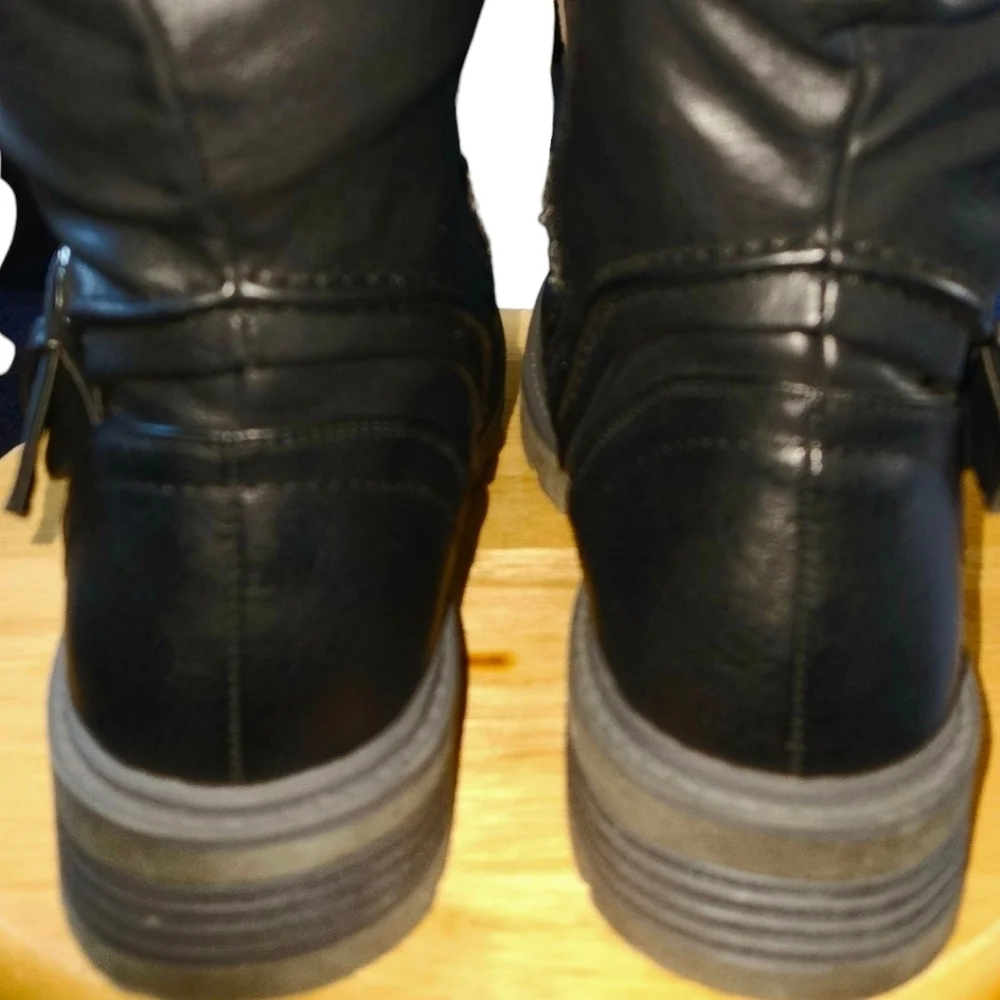 WANDERLUST FIONA3 wide cafe vegan leather knee high winter boots NIB 8.5W